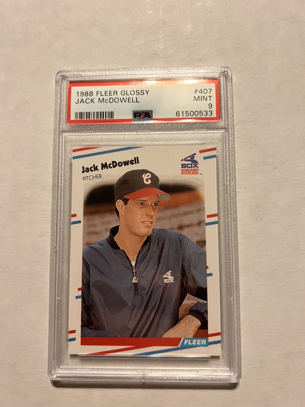 1988 FLEER GLOSSY #407 JACK MCDOWELL CHICAGO WHITE SOX ROOKIE CARD RC *LOW POP*