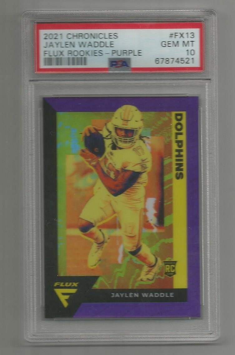 Jaylen Waddle Panini Chronicles Flux Rookies #FX13 Purple