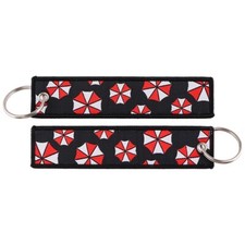 Resident Evil Umbrella Corp Logo Embroidered Double Sided Key Tag Keychain