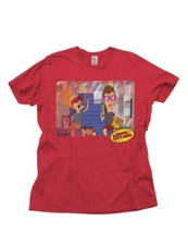 Adult Red TV Show Junk Food Beavis and Butthead with Glasses T-Shirt Tee