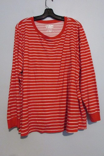 Pijama a rayas rojas Jammies for Your Families para mujer talla grande 2X ¡¡EXCELENTE ESTADO USADO!!! - Imagen 2 de 4