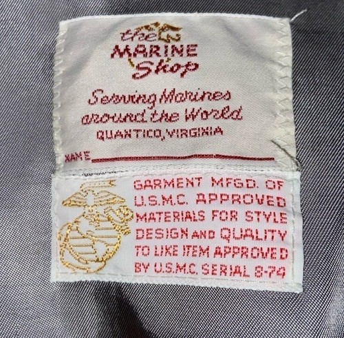 Marine Corps Military Khaki Long Sleeve Shirt Men's Neck Size 16.5. #p292 - Picture 6 of 6