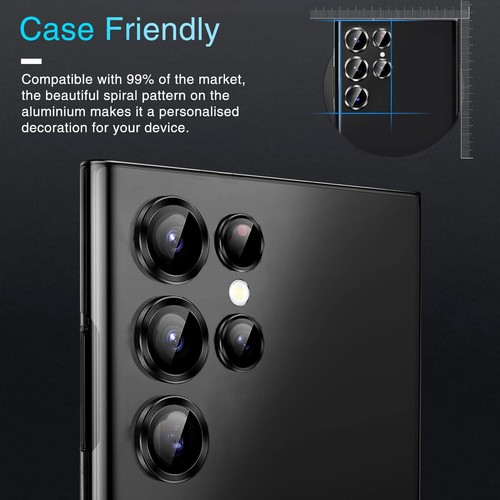 For Samsung Galaxy S24 Ultra S24+ 9H Tempered Glass Metal Camera Lens Protector - 第 5/20 張圖片