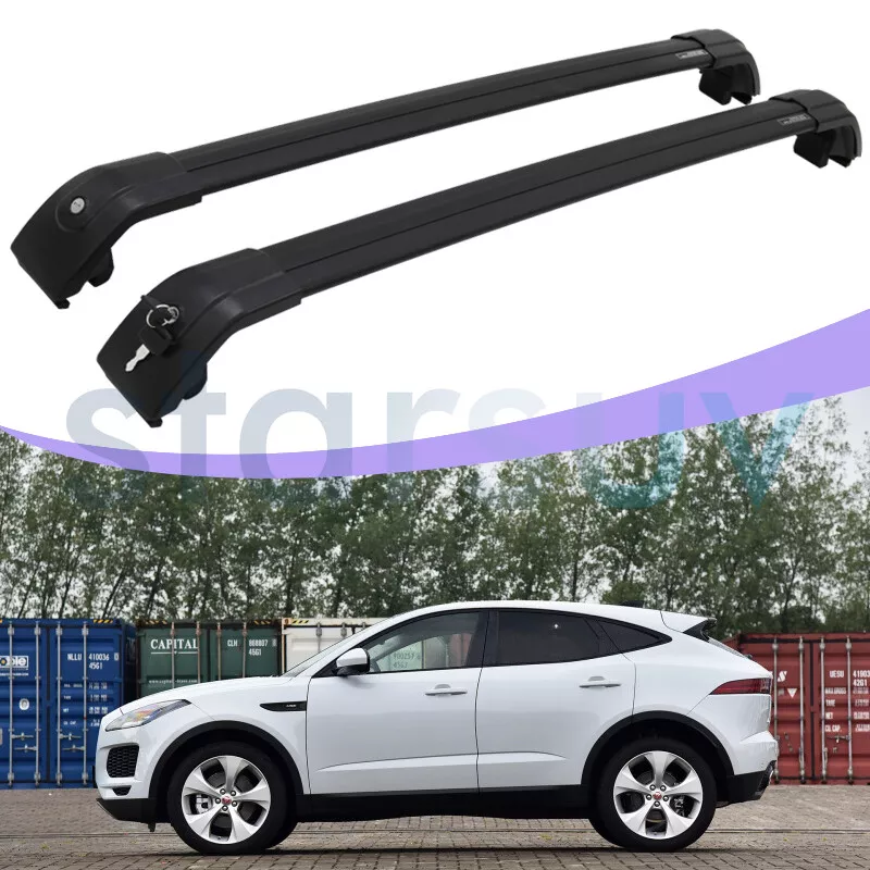 Black Cross Bar For Jaguar E pace 2017 2023 Roof Rack Rail