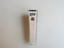 Vintage Miller Lite Four-Sided Acrylic Beer Tap Handle NEW