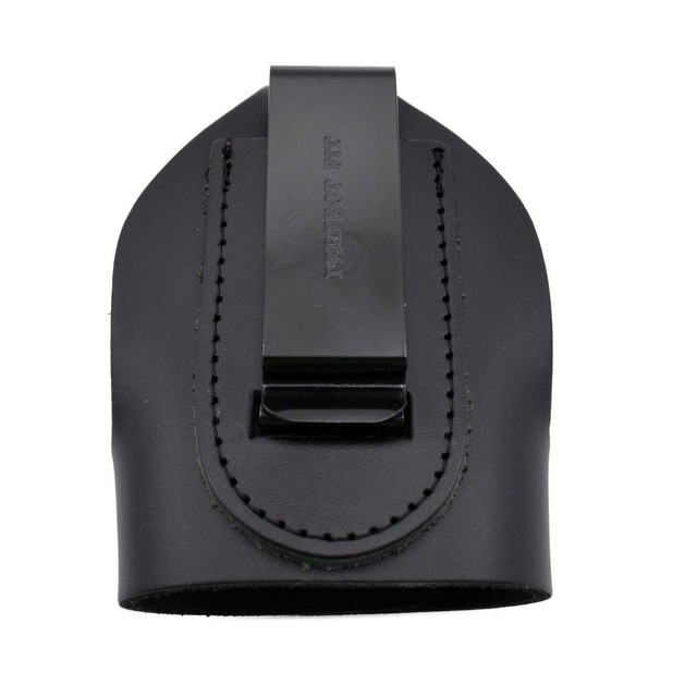 Perfect Fit Leather Bikini Handcuff Case Brass Snap 2 3/8" Belt Clip