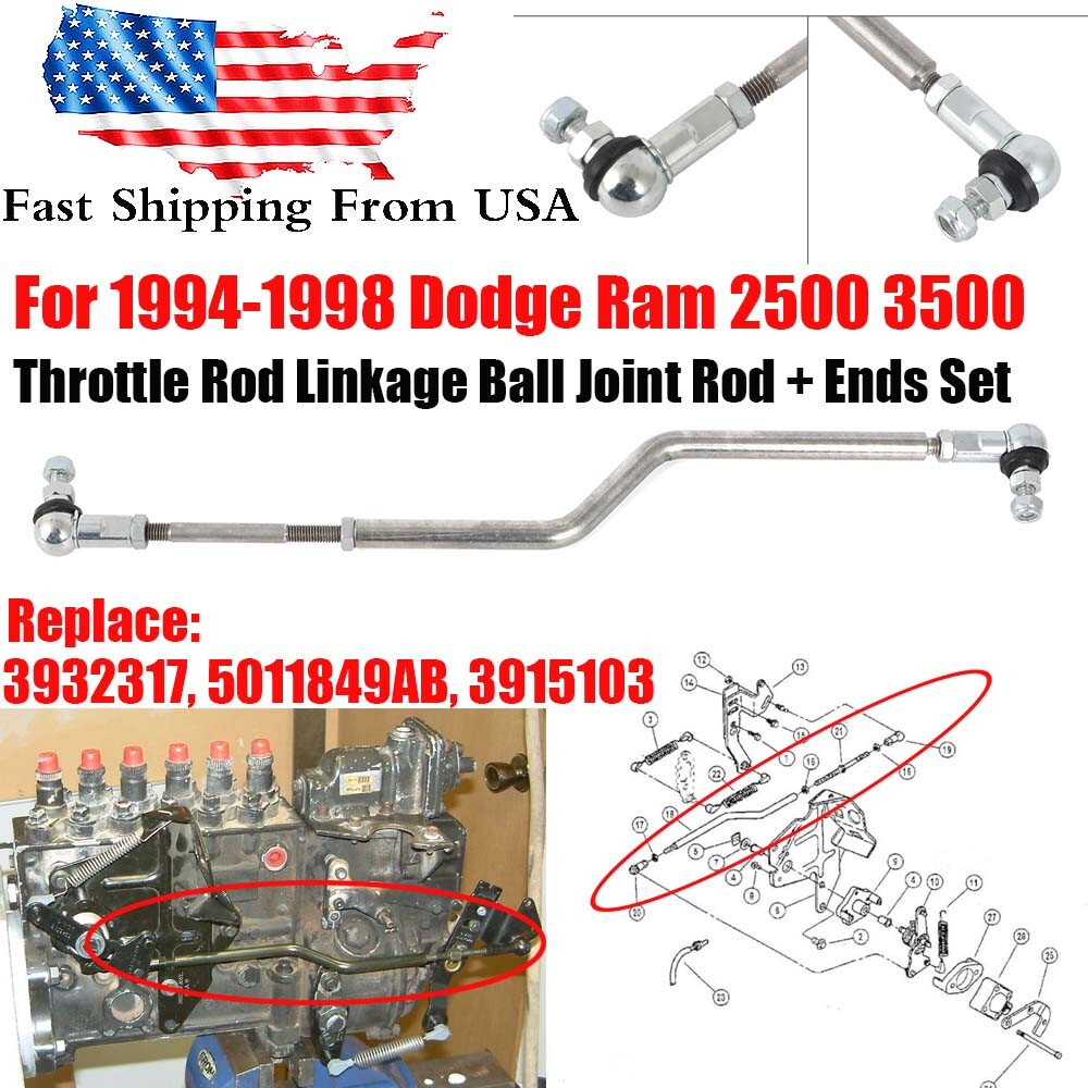 ラッピングマシーン部品 RAM PULL DOWN ARM LINKAGE P7100 Accelerator Linkage Assembly FOR 94-98 Dodge Ram 2500