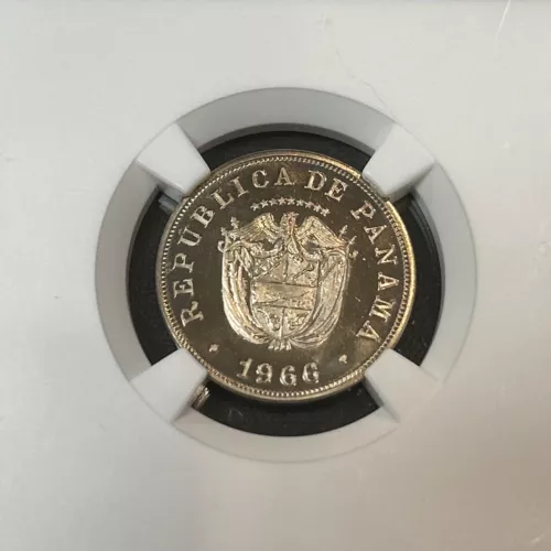 1966 Panama 5 Centesimos NGC PR68 Ultra Cameo Lot#G6394 Proof! Gem BU!