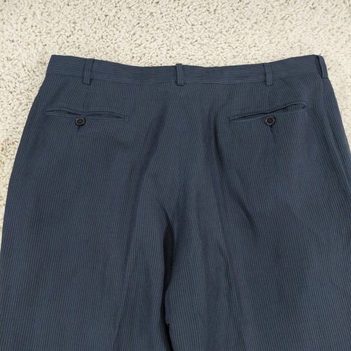 Ermenegildo Zegna Linen & Silk Suit 46R/56R 36x29 Unconstructed, Navy Pin Stripe - Picture 9 of 24