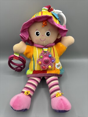 Lamaze Tomy 12  Hanging Rattle Teether Baby Doll Toy Preowned *READ*