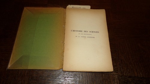 L'HISTOIRE DES SCIENCES ET LES PRETENTIONS DE LA SCIENCE ALLEMANDE - Picard 1916 - Picture 2 of 3