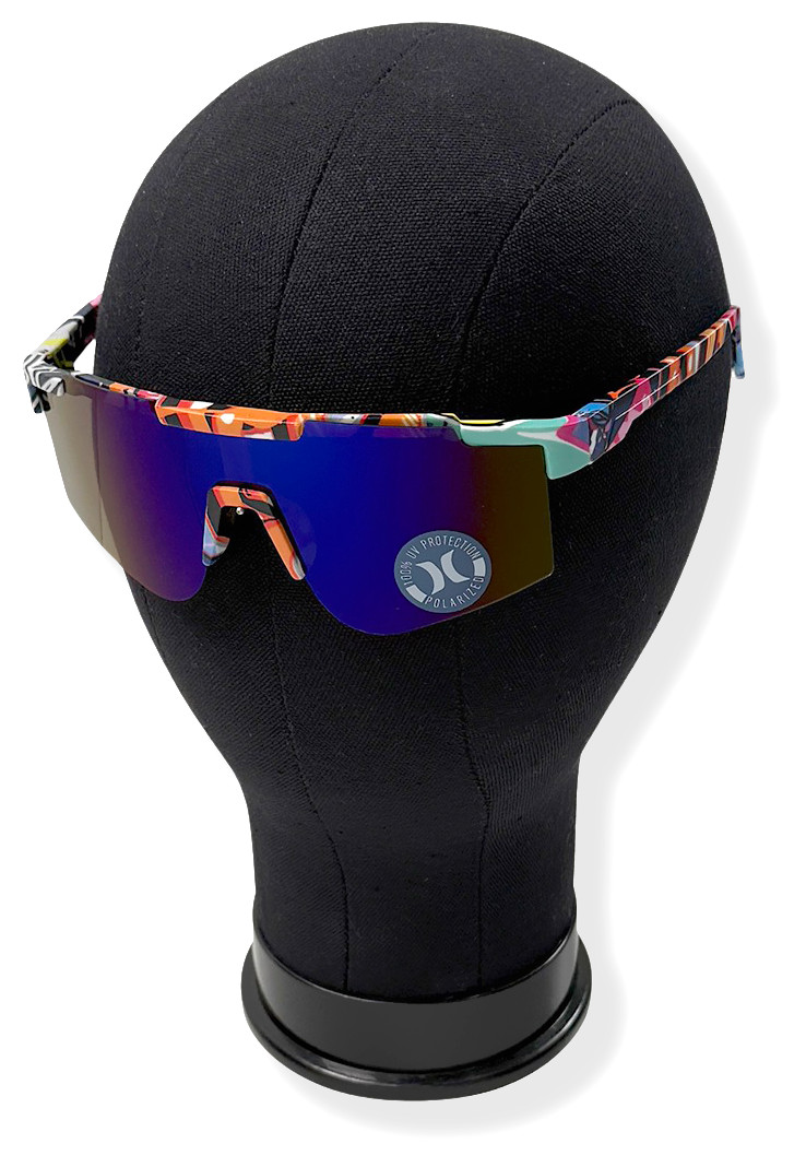 Солнцезащитные очки Hurley Shield с поляризацией без оправы NWT Abstract 6 Mirror 45729-SUN1 8390₽