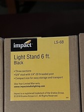 NEW Impact Light Stands 6 Ft. BLK LS-6B Camera Photography Steampunk Lamp Stand