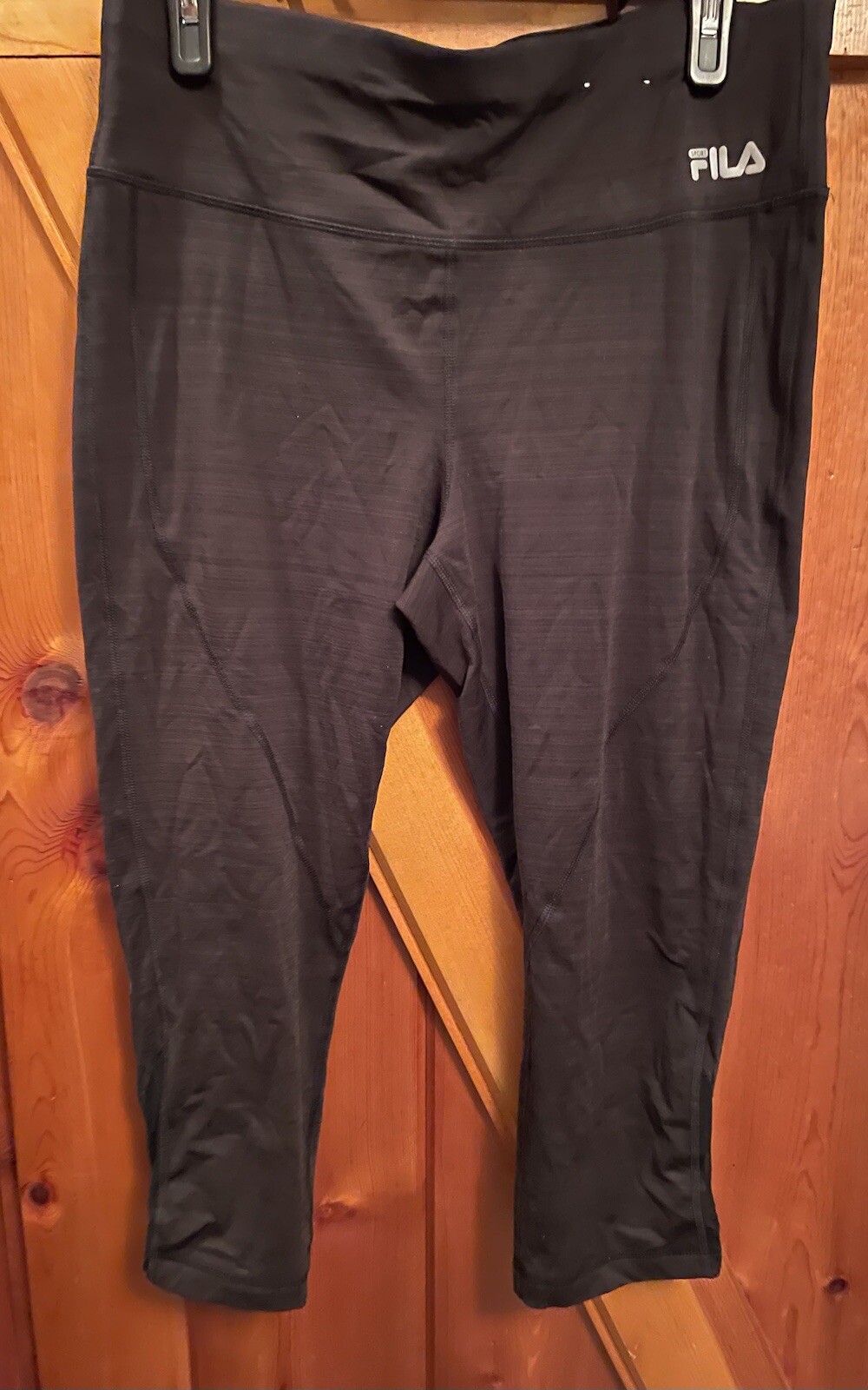 Leggings donna Fila sportivi elasticizzati Capri. Grande. Nero. Ottime condizioni