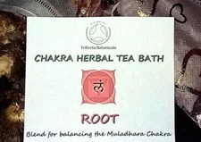 ROOT Chakra Herbal Tea Bath - Reiki Chakra Balancing Organic Herbs Apothecary