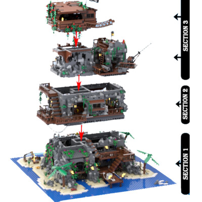 ZITIANYOUBUILD Custom Moc-82142 A Pass Or Cleft with High Wall And The Main Tower (6273 Parts