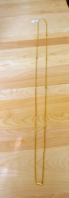 Michael Kors Gold-Tone 60'' Crystal Bar Chain Necklace MSRP $165