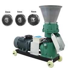 220V 2MM 4MM 8MM 3 Rollers Feed Pellet Mill Machine Electric Granulator 200kg/h