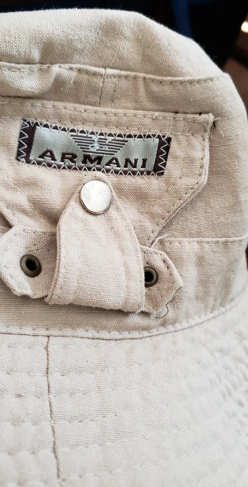 Sombrero Armani Beige Safari Playa Sombrero Vacaciones Mujer Foto 4 de 4