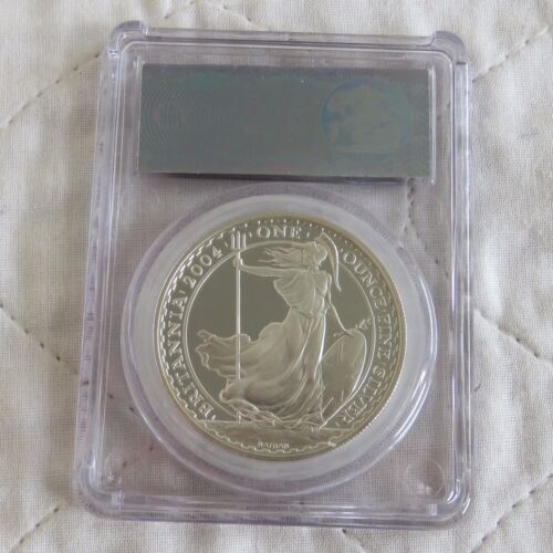 2004 1oz £2 BRITANNIA SILVER PROOF SLABBED CGS 96 - Picture 3 of 3
