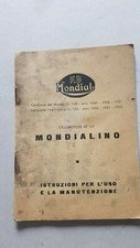 Mondialino 49 1955 manuale uso manutenzione libretto originale moto owner manual