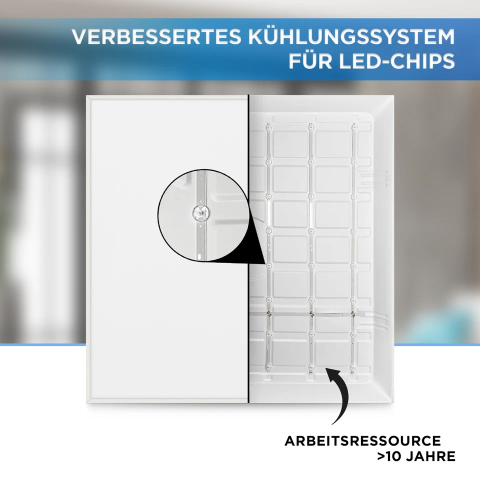 6x LED Panel 62x62 Deckenleuchte Deckenlampe Deckenpanel Panele Einbau - Bild 4 von 4