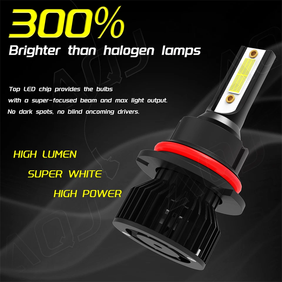 For GEO TRACKER 1989-1997 6000K 2pc 9004 Front LED Headlight Bulbs High/Low Beam - Image 2 of 4