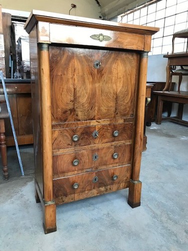 Antico Secretaire Impero in Noce - Restaurato (in corso d'opera) - Foto 2 di 9