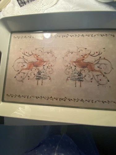 Precidio Melamine By Blum Christmas Reindeer Large Serving Tray