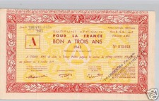 Aof Step African 500 Francs 30 June 1943 Rare