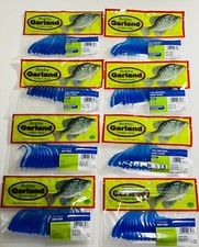 Lot of 8 Bobby Garland Crappie Baits Baby Shad Blue Pearl Bulk