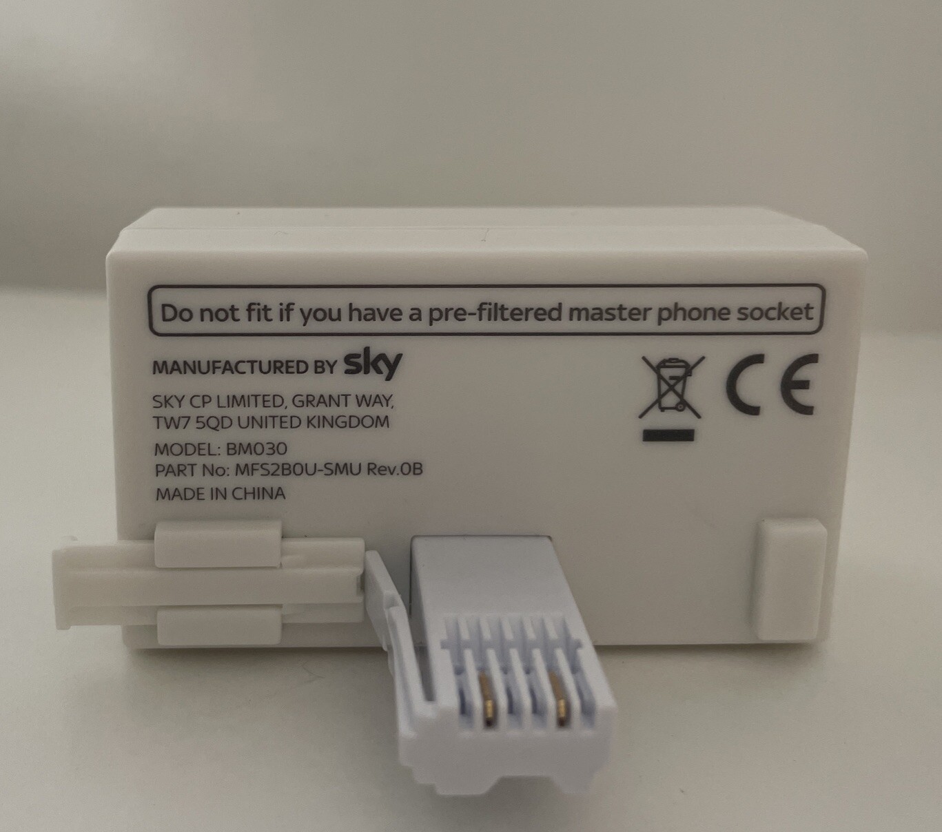 Sky Router Rj11 Input NewSky ORIGINAL Master Microfilter Sky hub RJ11 phone Broadband ADSL ...