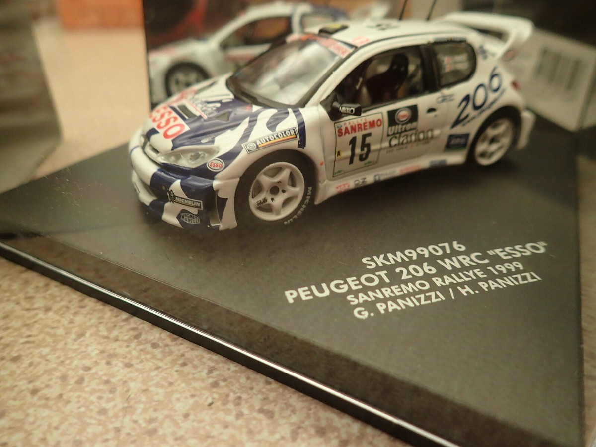 Peugeot 206 WRC San Remo 1999 - Miniature IXO 1/43 - Modèle Rallye Occasion