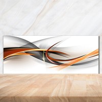 Kitchen Glass Splashback 125x50 Waves abstraction