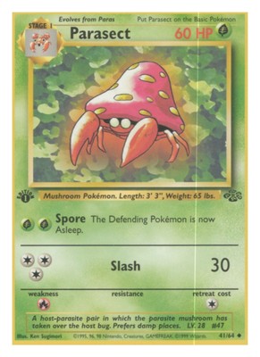 Parasect 41 64 Uncommon Pokemon Jungle Unlimited Non Holo Nm Ebay