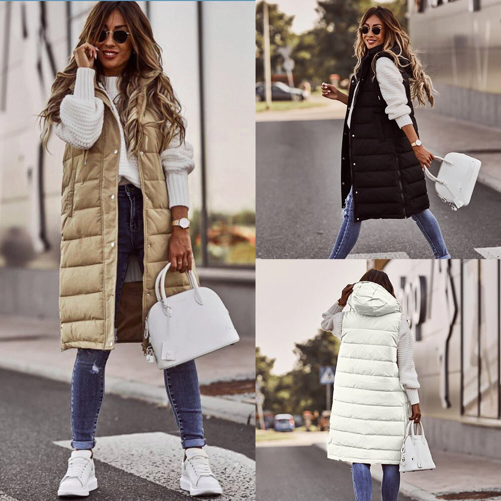 Tall Hooded Maxi Puffer Vest