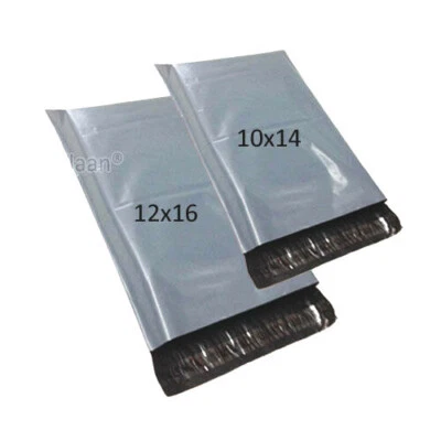 JEEJAAN 50 GEMISCHTE VERSANDTASCHEN GRAUE PAKETVERPACKUNG 12x16 und 10x14 mit Abstand günstigste!