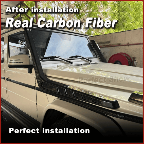 For Benz G Wagon W463 G500 G550 G55 G63 G65 04UP Air Intake Snorkels REAL CARBON - Picture 3 of 14