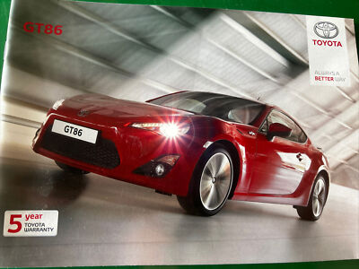 The Toyota GT86 Range Original Car Sales Information Brochure Frameable ...