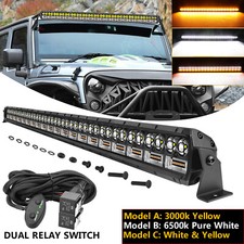 For Jeep Gladiator 40 Pro Led Light Bar White Yellow Combodual Switch Wire Kit