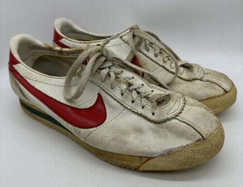 Vintage 1982 80s Nike Cortez Forrest Gump Men Sz 9 OG White Red Blue Taiwan