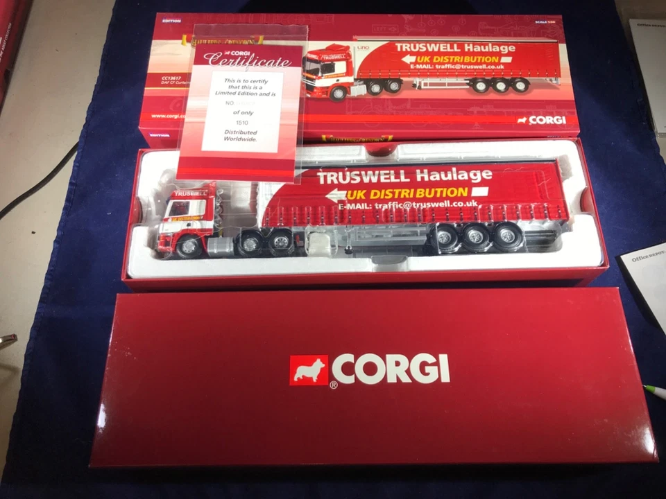 K-78 CORGI 1:50 SCALE DIE CAST TRUCK -CC13617 DAF CF CURTAINSIDE - JOHN TRUSWELL - Image 2 of 4