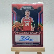 2022 Prizm Draft Picks Penmanship Red Prizm /199 #CP-BDA Brad Davison Auto
