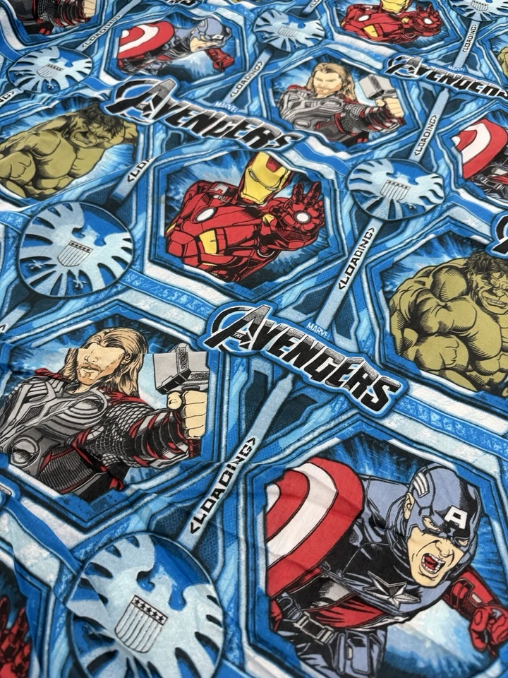 Sábana plana Marvel The Avengers 2012 cama doble Hulk Thor Iron Man Capitán América Foto 4 de 4