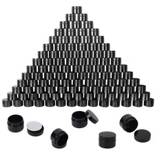 110 Packs 2 Oz Black Plastic Jars Black Lids Body Butter Containers Cosmetic