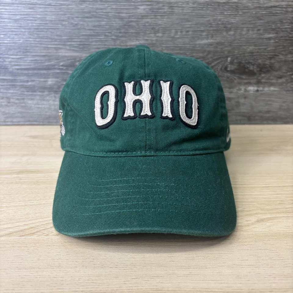 Gorra bobcats de la Universidad de Ohio con correa trasera para hombre verde NCAA bordada universidad Foto 3 de 4