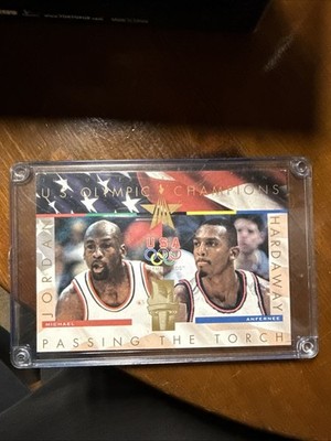 Upper Deck 1996 OlympiCard Passing the Torch Jordan Hardaway Limited Edition