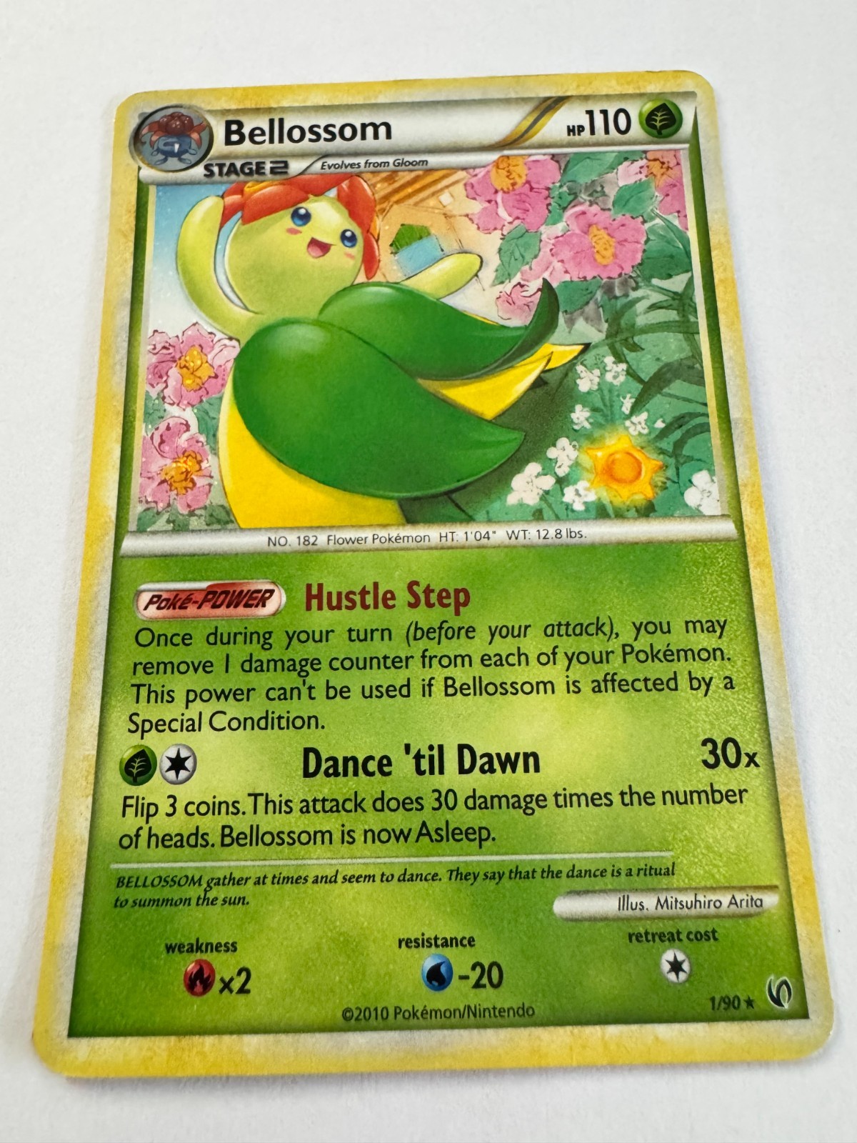 Pokemon Undaunted BELLOSSOM HOLO 1/90 Rare 2010 LP