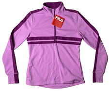 Fila S Small Fila-ment Purple Sport Performance Fleece Half Zip Pullover Jacket