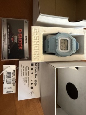 casio 3559 glxs5600-2 G Glide Blue RARE COLOR. New In Box Great Add Collection